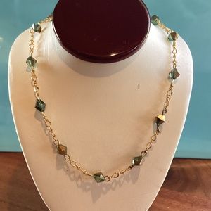 Green Crystal Bead Necklace